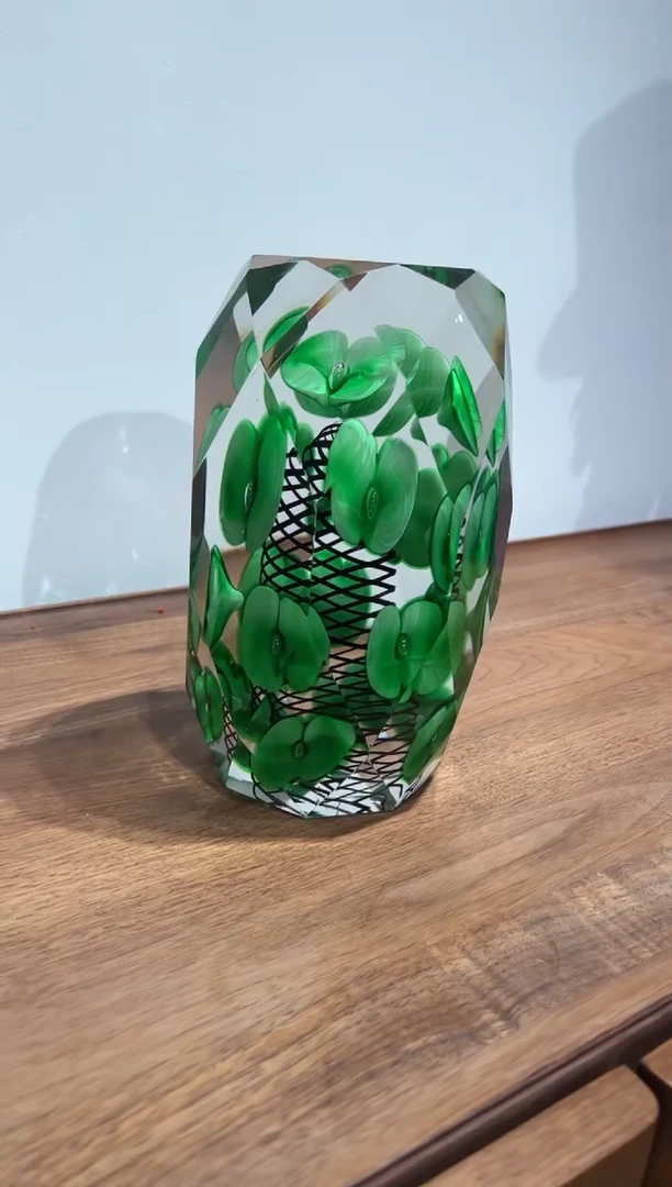 【闪购商品】摆件A35-1绿色春水晶琉璃摆件