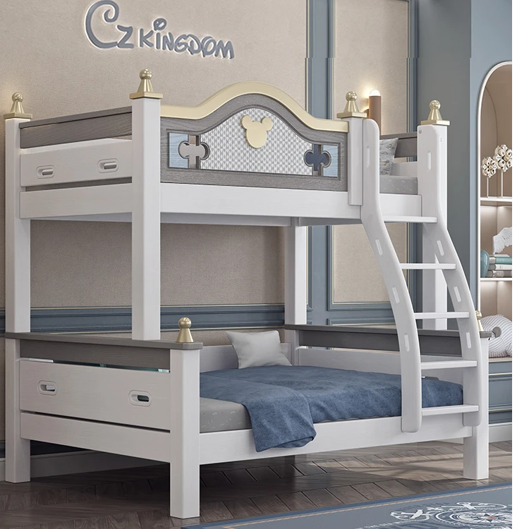 储祺全实木子母床双人床家用上下铺双层床高低床上下铺双层上下床