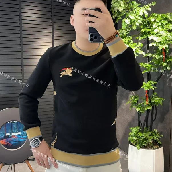 9610 秋冬战马卫衣 潮牌长袖情侣时尚休闲爆款圆领