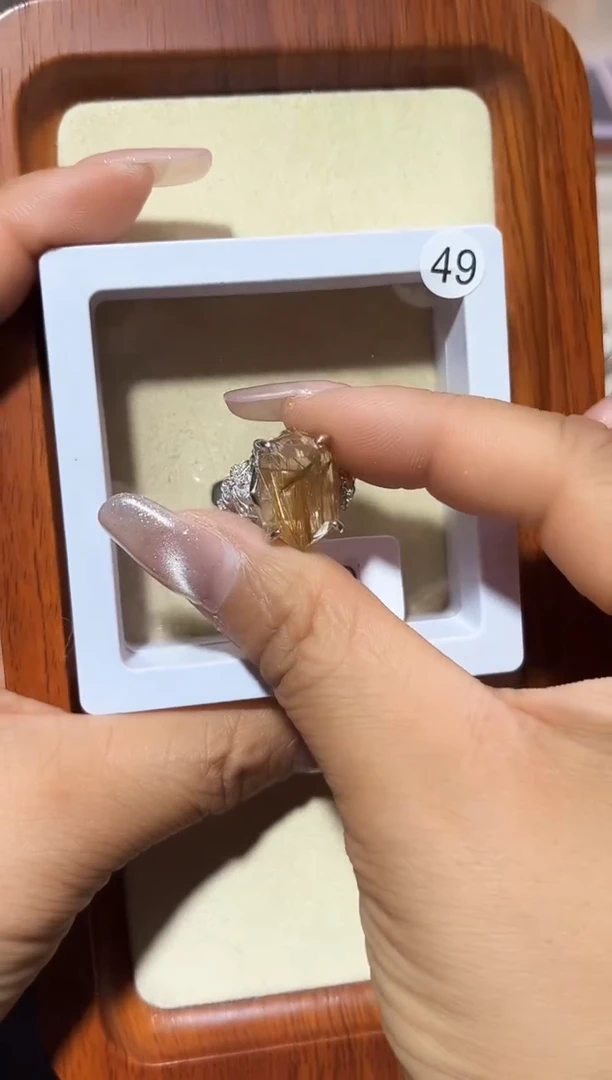 【闪购商品】烟晶戒指银S925镶嵌定制