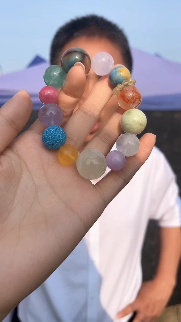 水晶手链未镶嵌天然DIY手串多样性发一mm