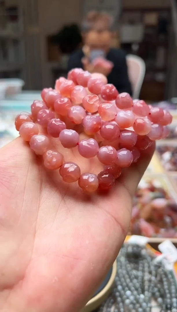 水晶手链未镶嵌盐源玛瑙佛头珠手链