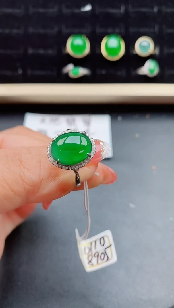 【闪购商品】翡翠戒指银S925镶嵌8505050