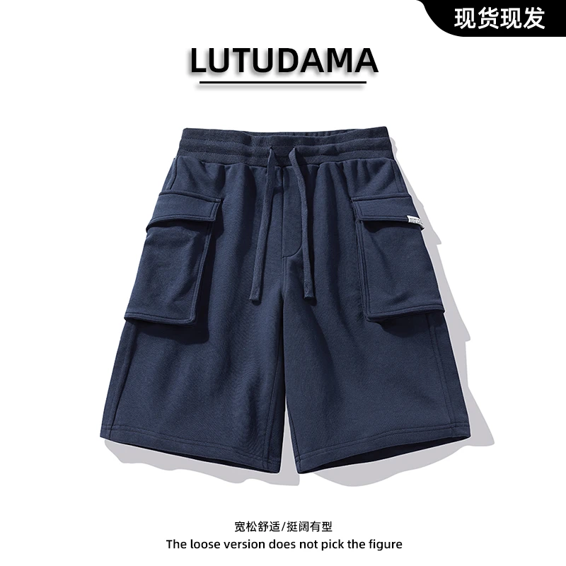 美式运动短裤男生夏季外穿潮牌宽松休闲百搭小众工装大口袋五分裤