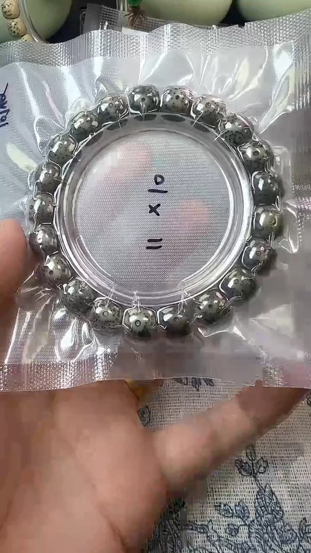 手串星月菩提10石玉料糯冰单圈11×10高透精工福利