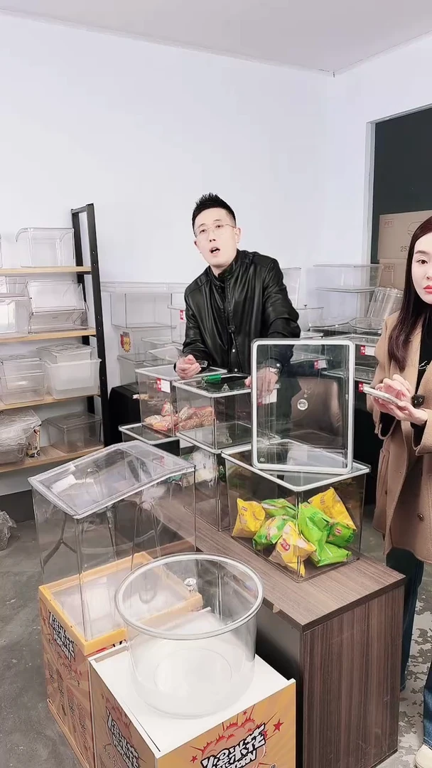 钢化玻璃盖子款20套爆米花方桶加底座 10铲物流自提