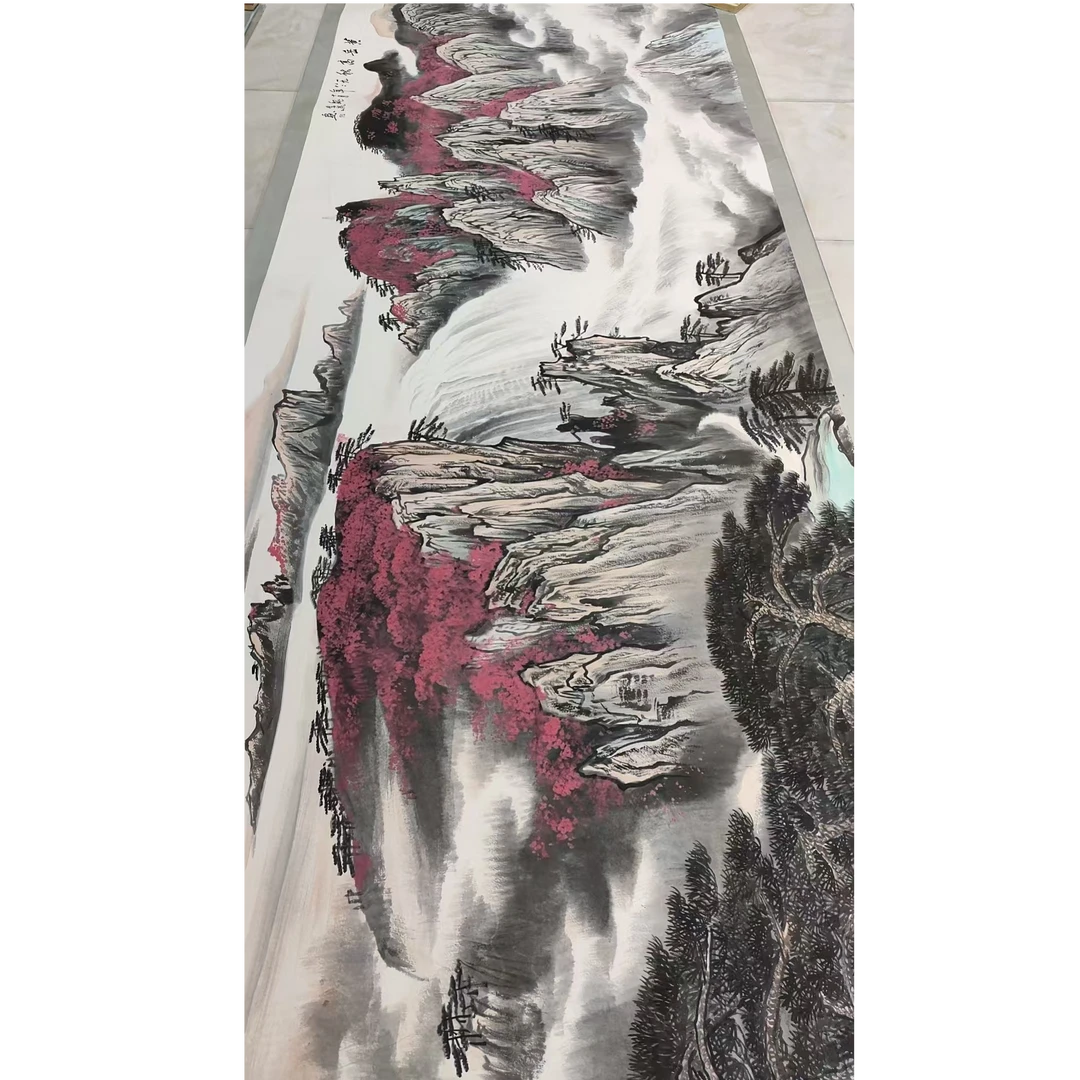 魏紫熙款山水大画片360/150