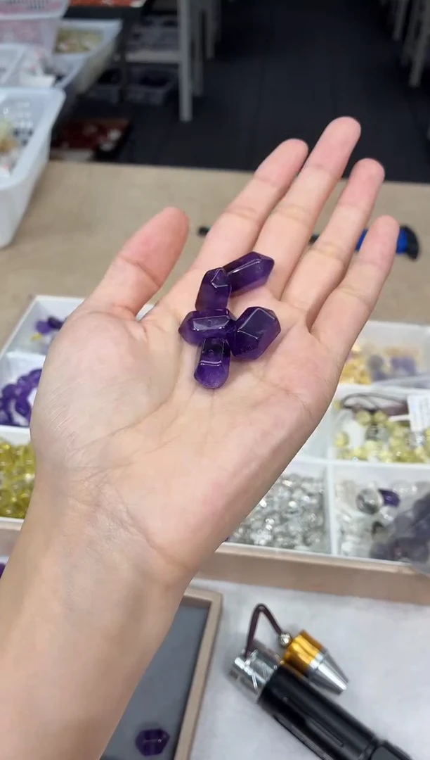 未镶嵌手串水晶乌拉圭双尖单颗多样性发一个