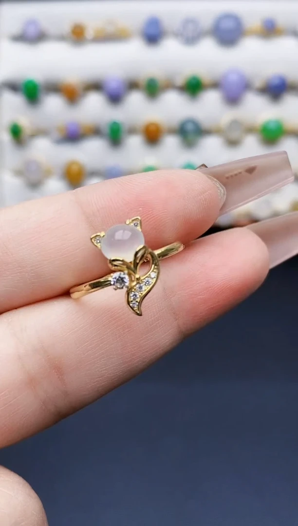 银S925镶嵌戒指翡翠1009