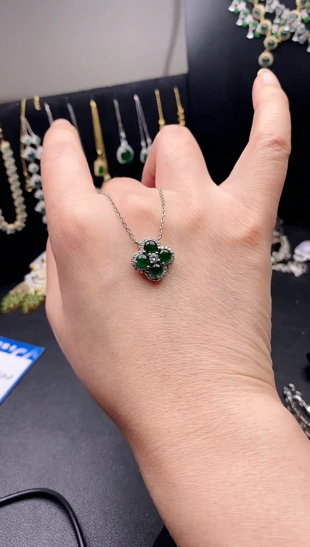 银S925镶嵌戒指翡翠1111111