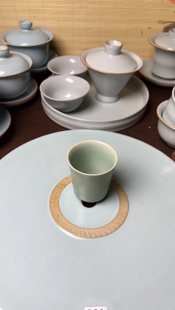 一品一价-全品仿古翠绿釉50cc纯手工闻香杯