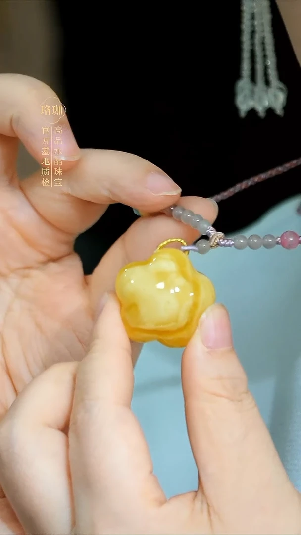未镶嵌颈饰蜜蜡蜜蜡星星手工绳项链