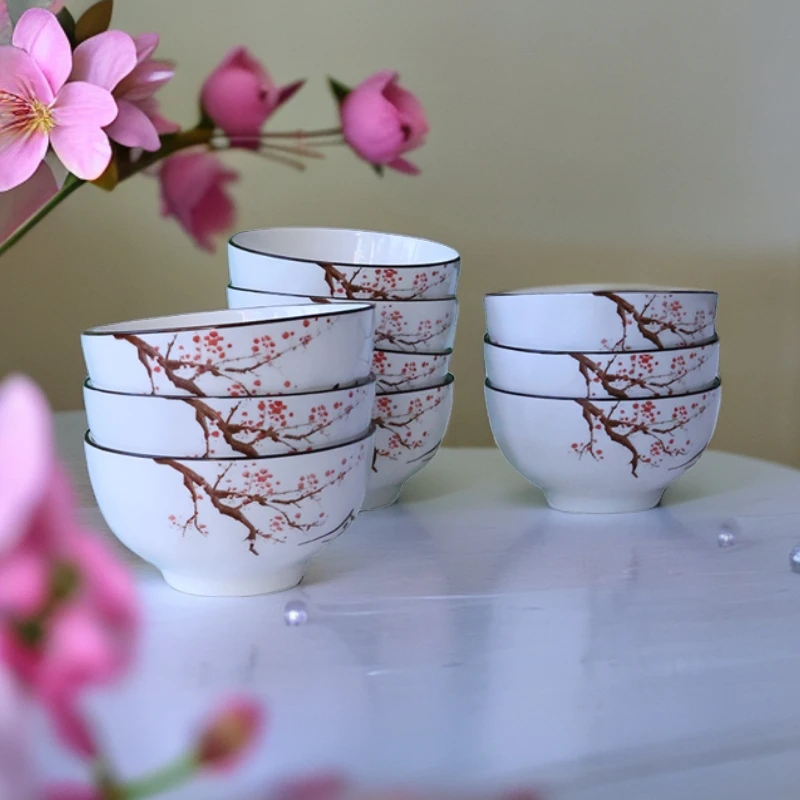 【碗碟套装】12件套春色满园陶瓷碗碟套装餐具家用高颜值居家日用