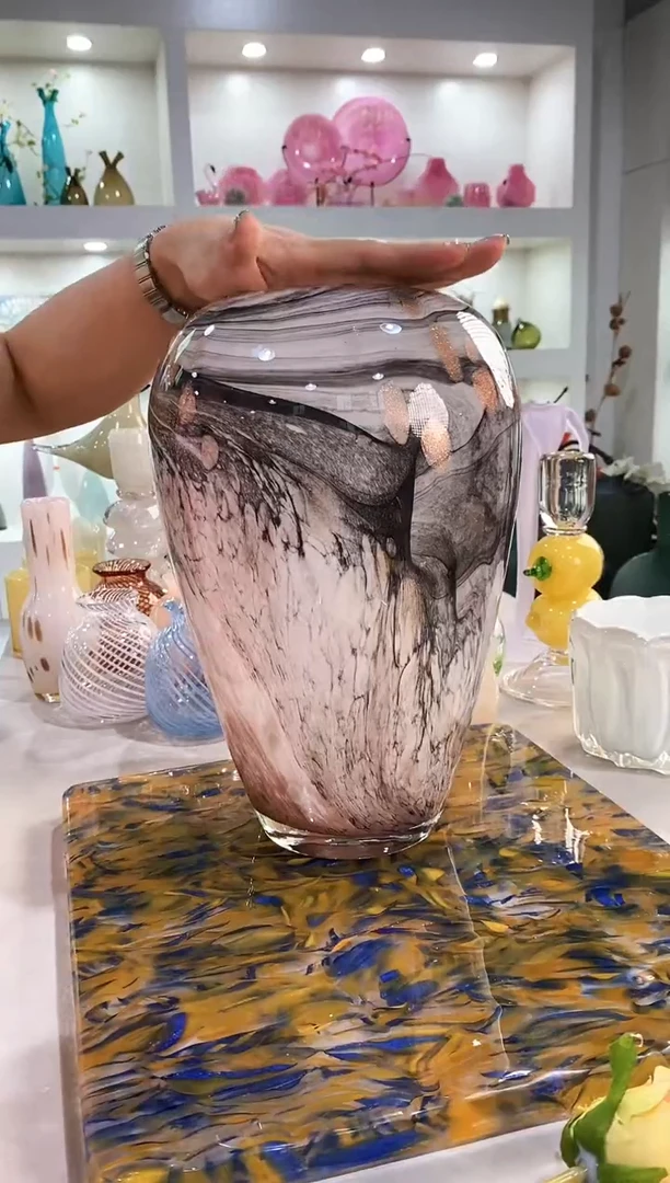 慕忆家手作琉璃花瓶瑕