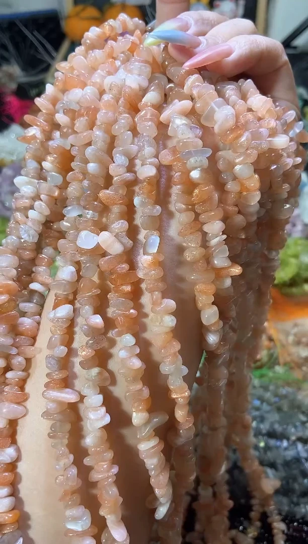 水晶珠宝半成品未镶嵌橙月光