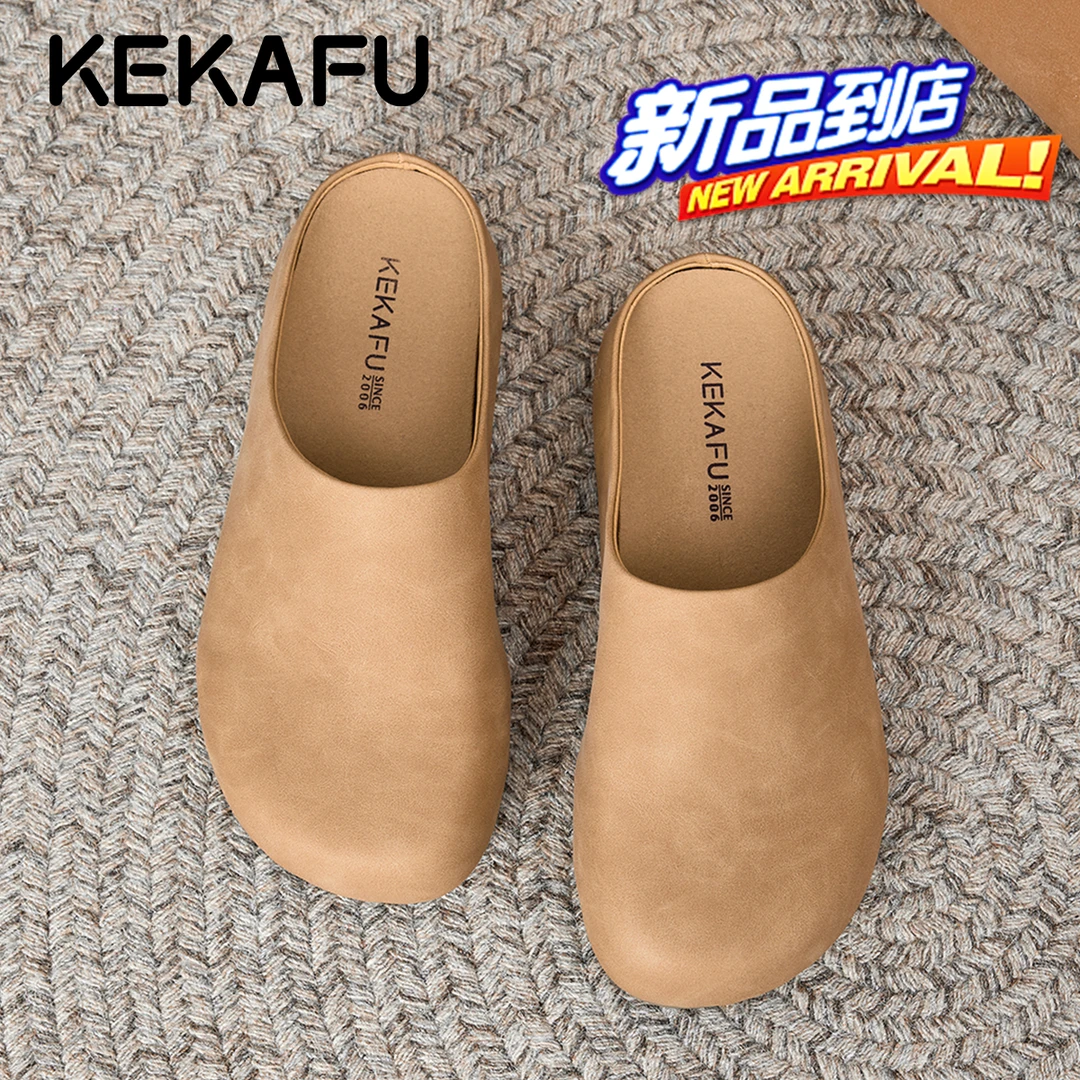 珂卡芙法式复古包头勃肯鞋2025新款内增高软底配裙子休闲半拖鞋子