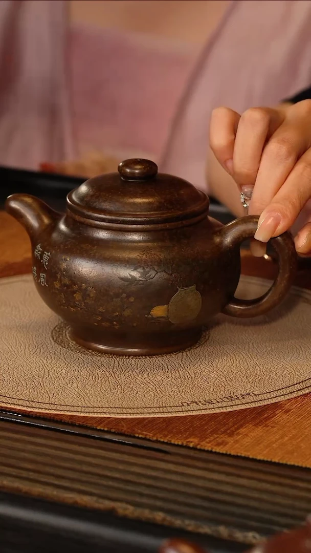 茶壶紫砂宜兴紫砂SDH 青玉段 掇只 320cc