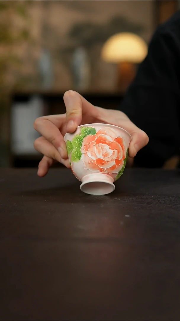 杯景德镇陶瓷杯碗柴烧多人