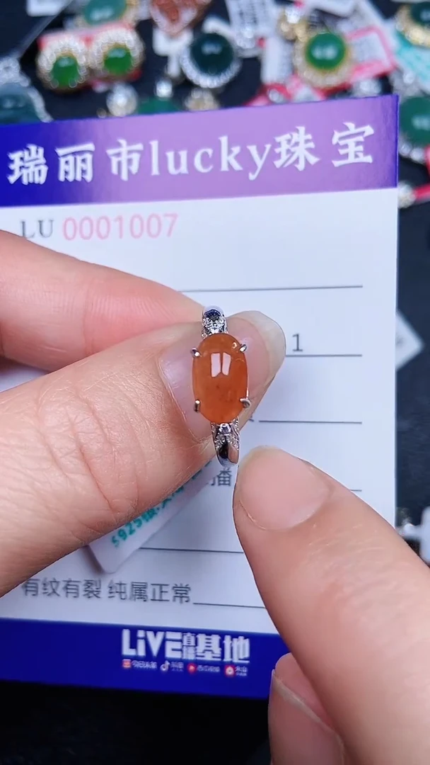 颈饰银S925镶嵌翡翠1007