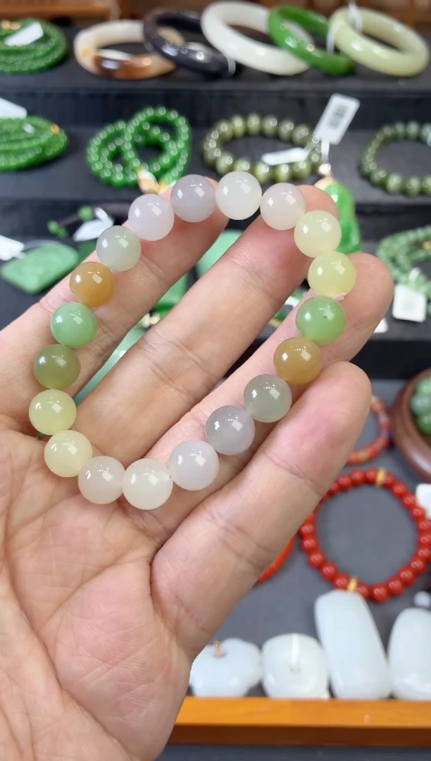 未镶嵌手串和田玉HH 多宝手串