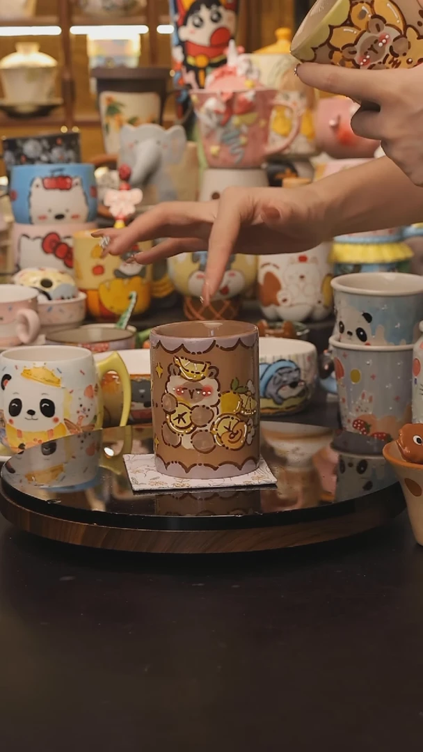 随机景德镇釉下彩绘设计师款式陶瓷