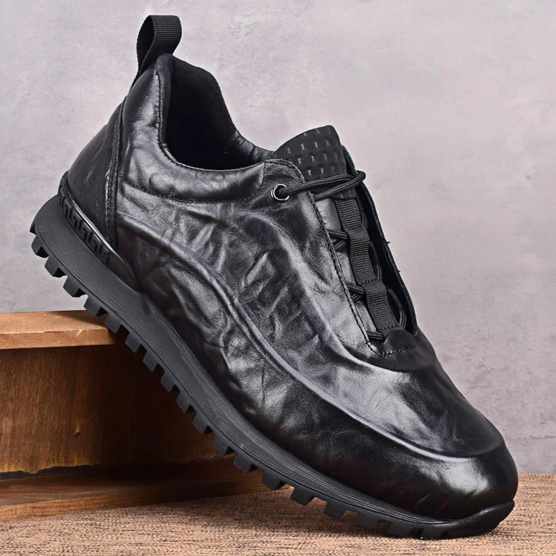 意式『DMXUXM』轻松搭配~匠心制作~新款商务软底软面透气休闲皮鞋男