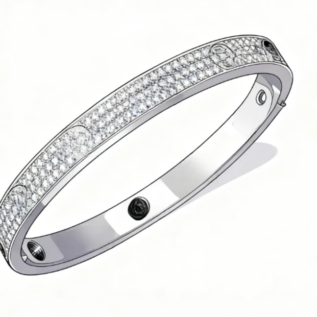 钨金手镯 GZ  3.0精工版本   kk家满天星手镯