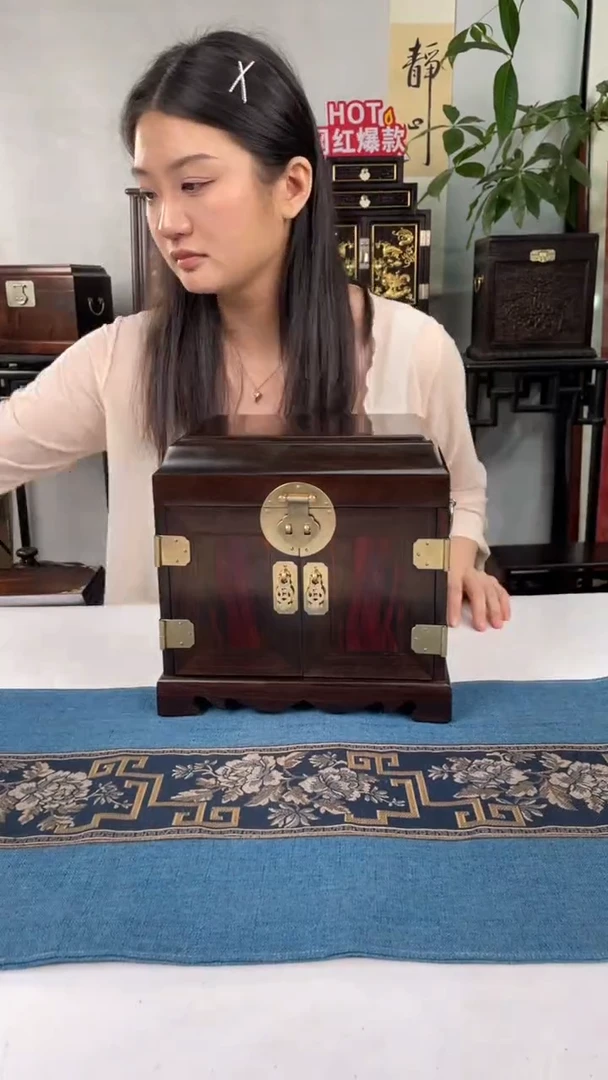 红酸枝木类端景台官皮箱