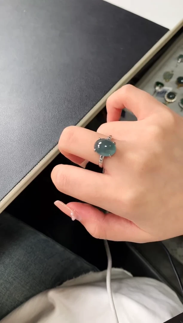 【闪购商品】翡翠戒指银S925镶嵌51241