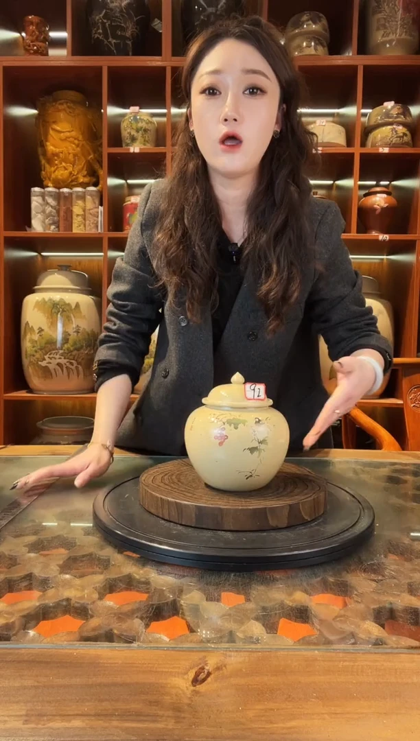 罐李旭泽作品白泥小茶罐@92