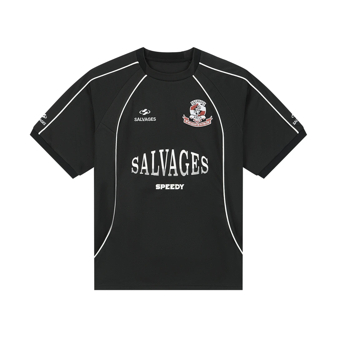 【官方正品】THE SALVAGES字母LOGO印花速干足球服圆领宽松休闲短袖