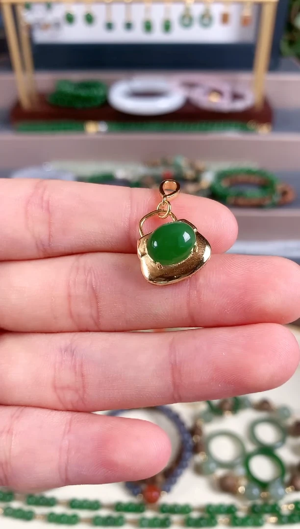 吊坠(不含链)银S925镶嵌和田玉1