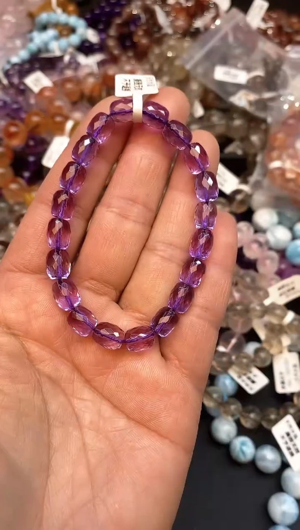 【闪购商品】水晶手链未镶嵌88 紫水晶7mm+