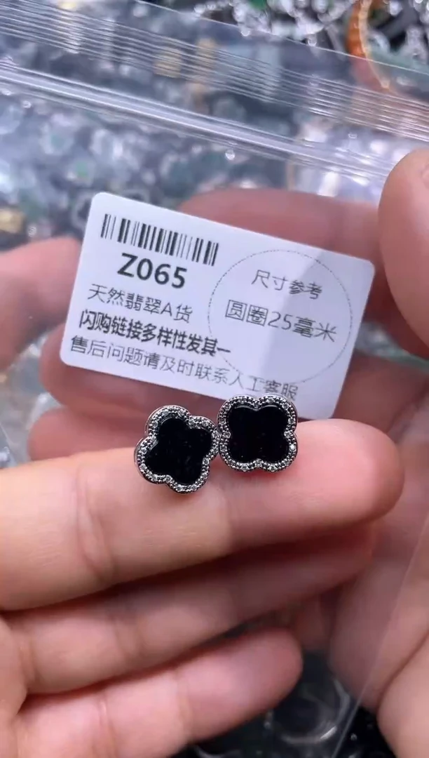 【闪购商品】翡翠颈饰未镶嵌Z065耳钉