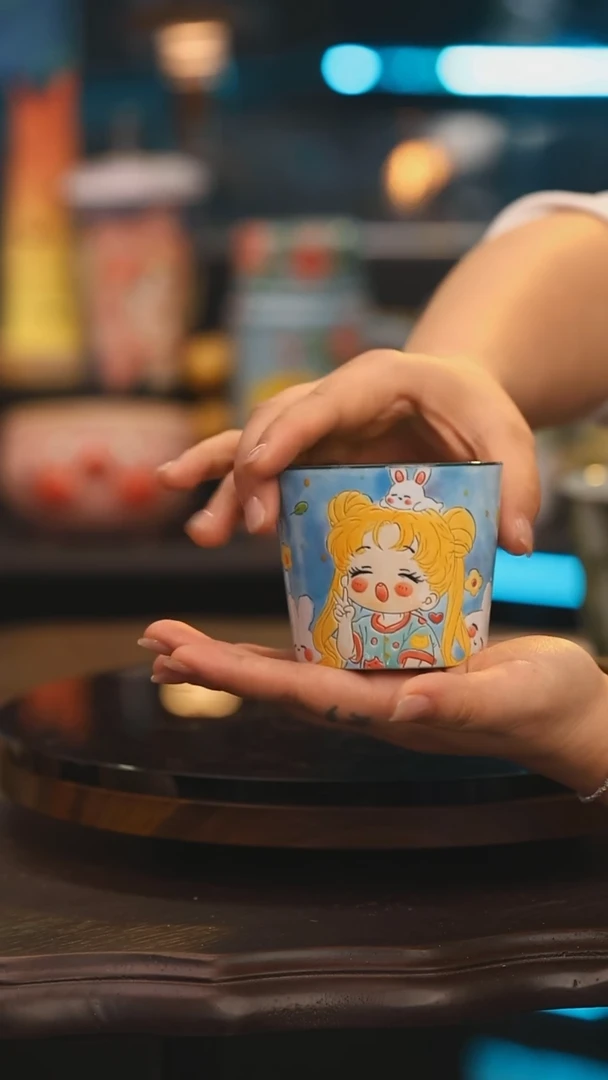 【闪购商品】摆件景德镇设计师釉下彩绘陶瓷