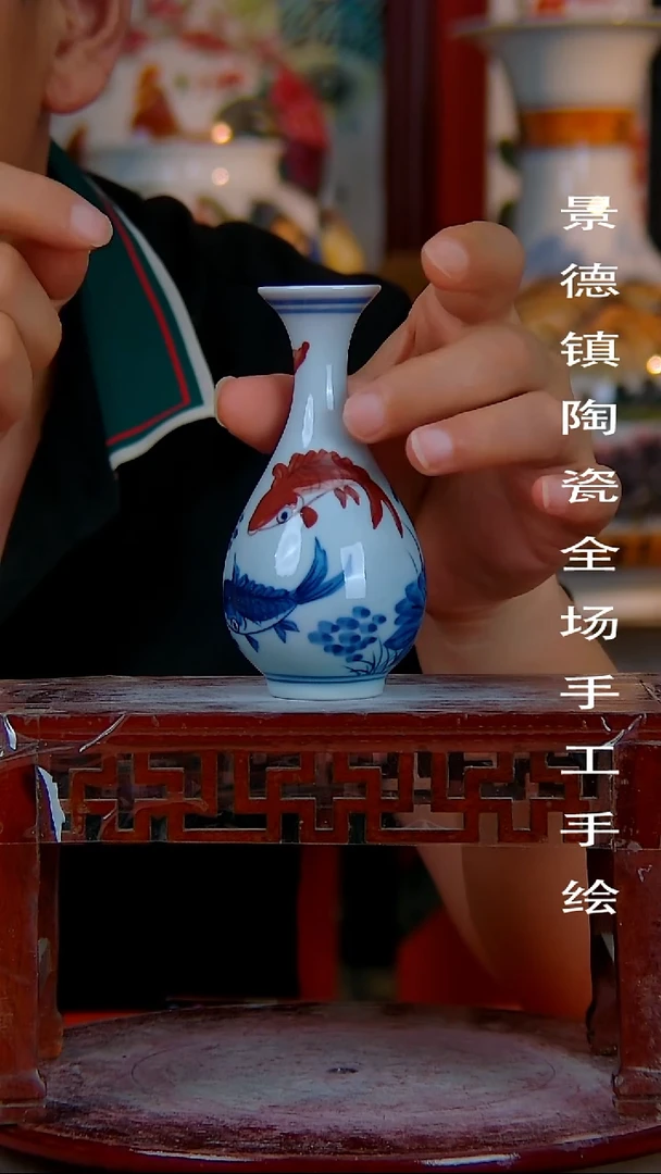 摆件景德镇陶瓷 手工手绘