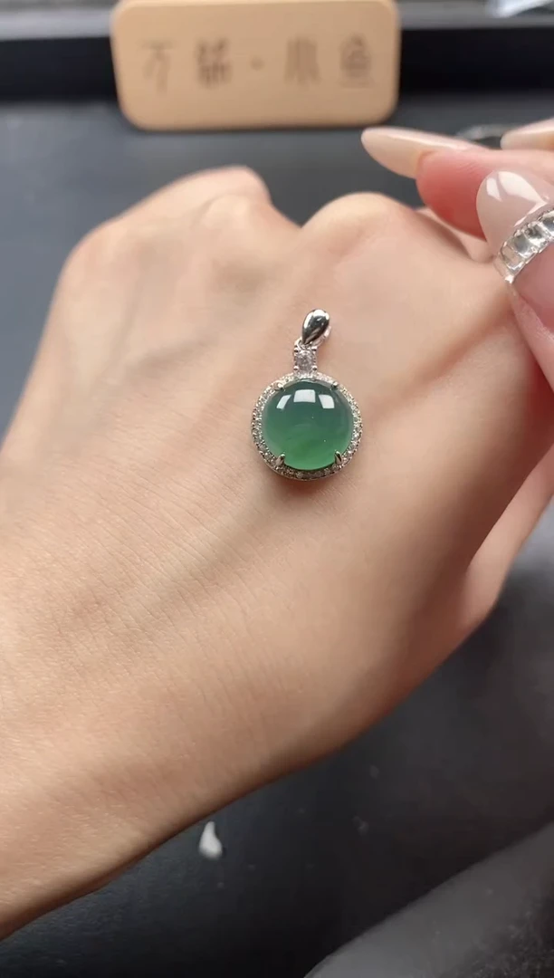 银S925镶嵌戒指翡翠51151