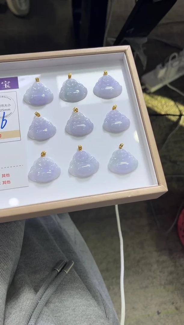 颈饰18K金镶嵌翡翠Q206/多样性发一件/配绳子