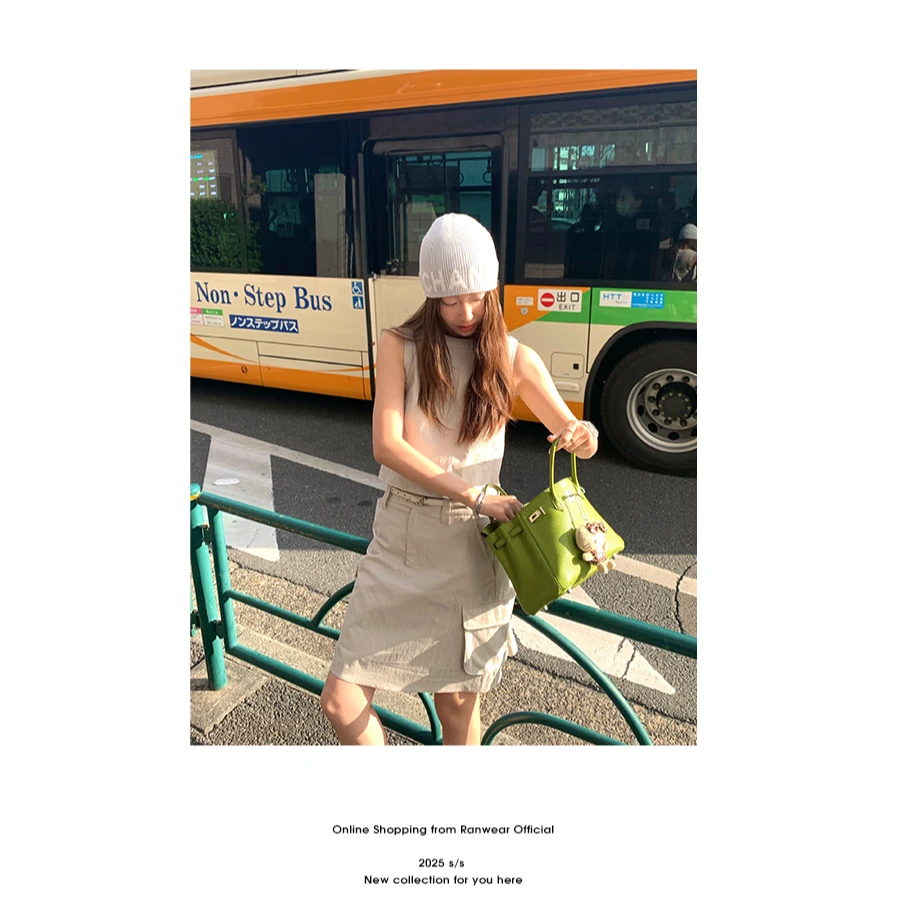 Ranwear 王牌私服调性博主两件套设计感小众不撞款百搭牛仔套装裙