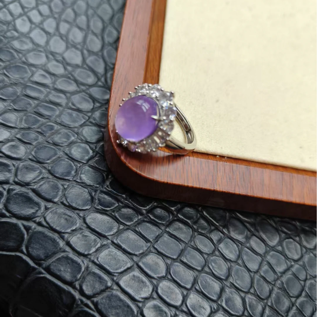 JZH84翡翠精美紫戒指