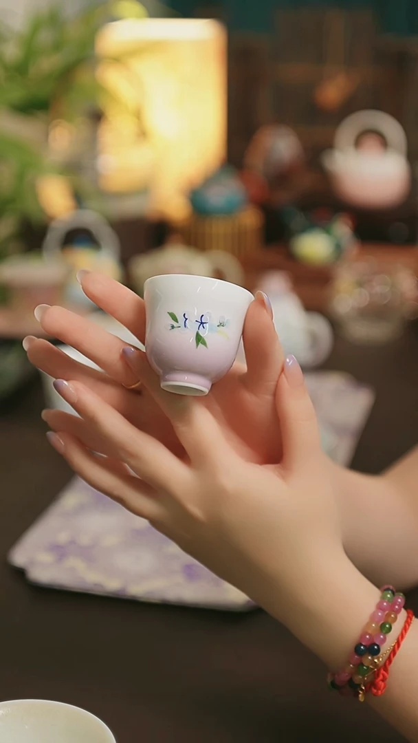 陶瓷茶具蝶恋花福禄杯