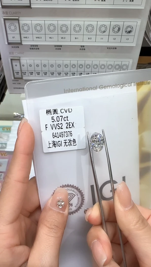 【闪购商品】实验室培育钻石未镶嵌@ 5.07ct 先鉴赏，再定制！
