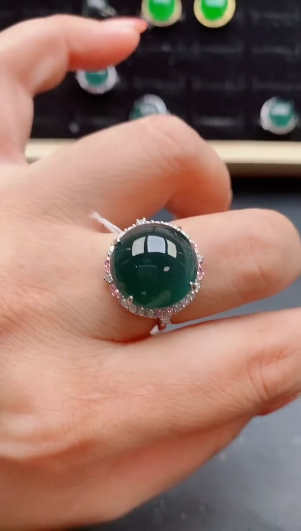 【闪购商品】翡翠戒指银S925镶嵌23232