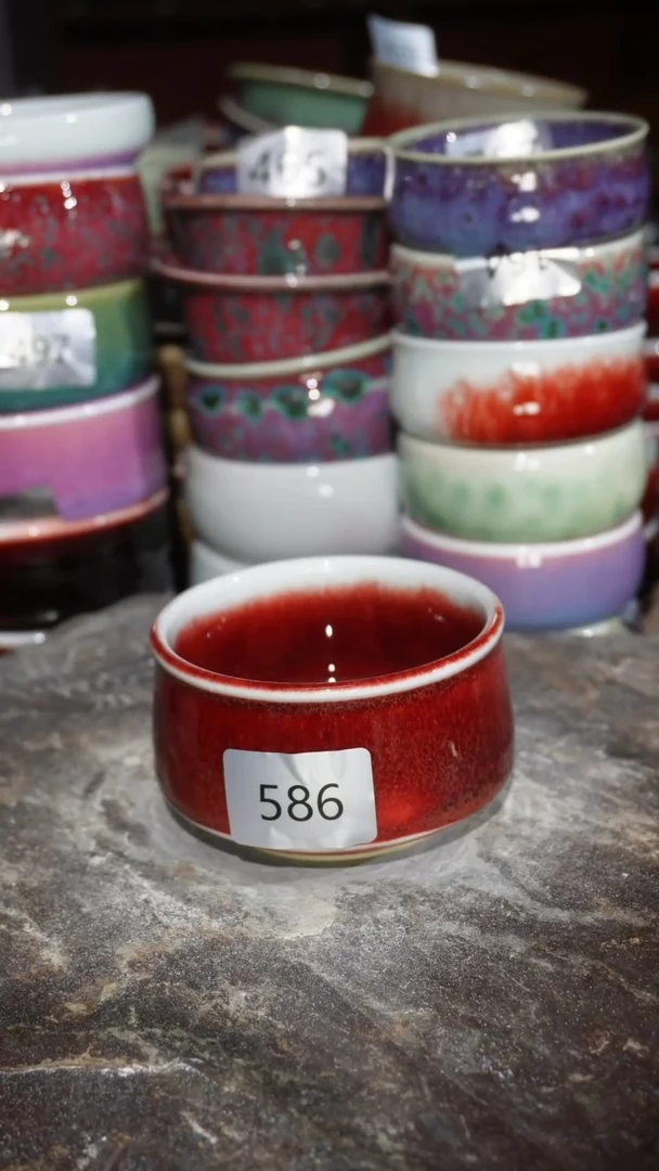 摆件陶精品窑变钧瓷茶器
