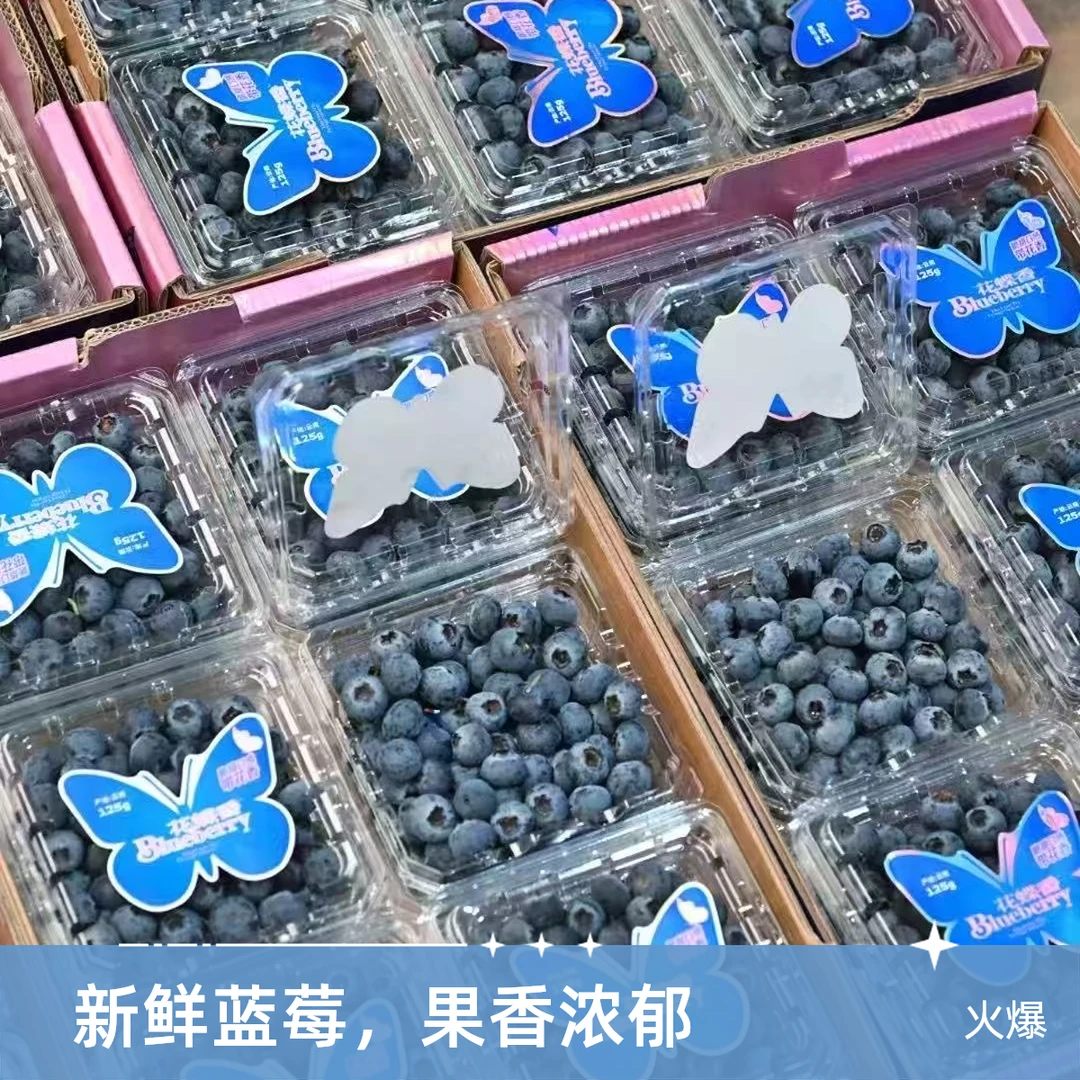 云南18＋超甜蓝莓 125g*12盒新鲜