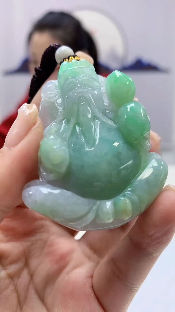 【闪购商品】定制翡翠未镶嵌4902ms-毛货120财神