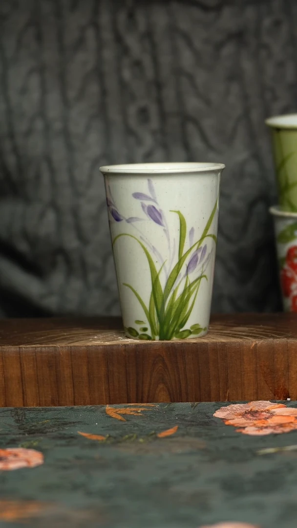 杯釉下彩手工手绘同款陶器