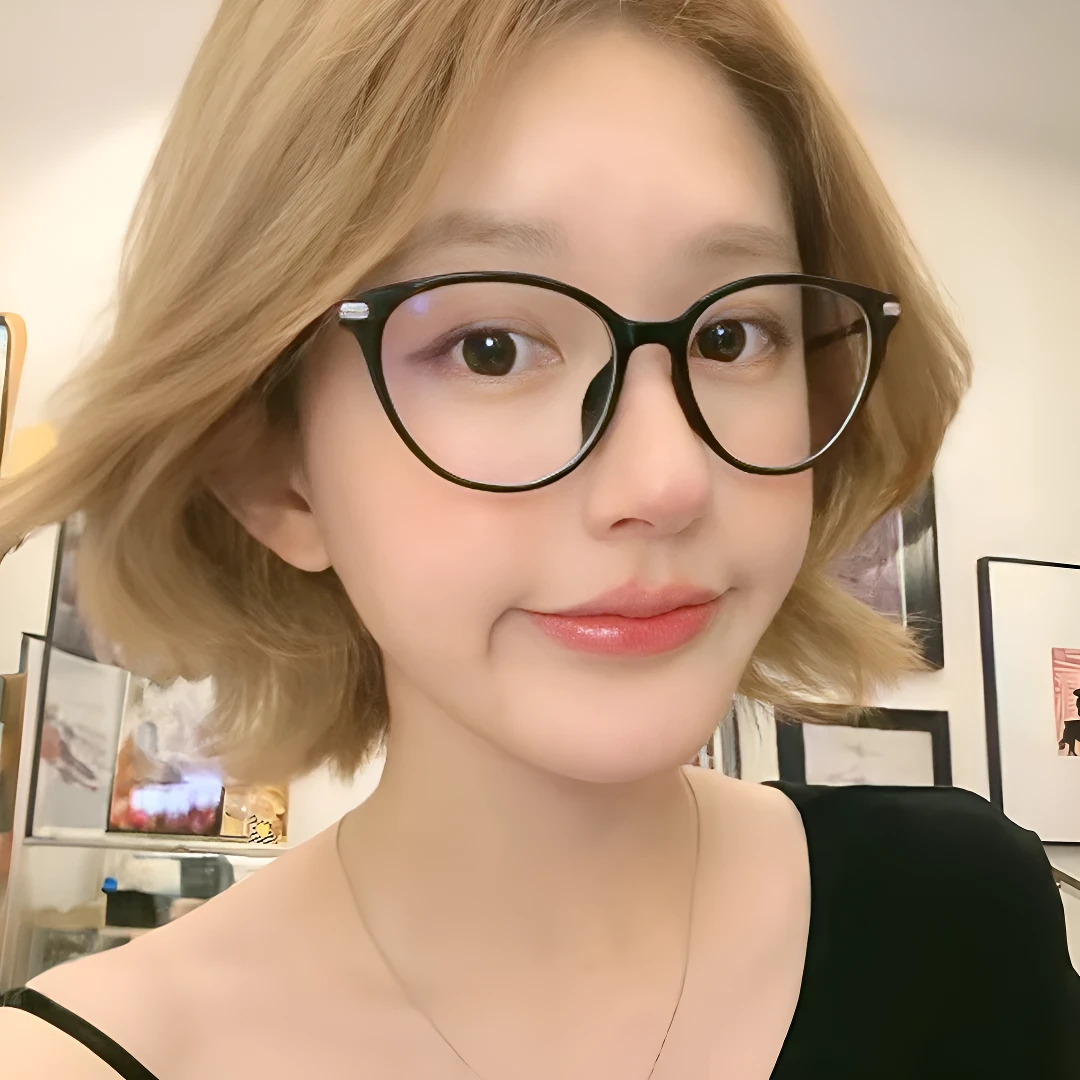 赵露思同款超轻黑框猫眼眼镜女近视可配度数方圆脸素颜小脸近视镜