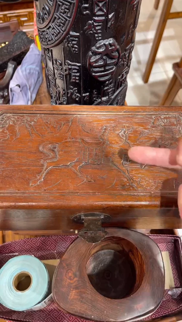 木木雕款首饰盒大马