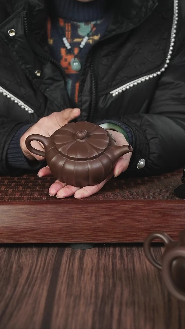 【闪购商品】紫砂茶壶筋纹  底槽清 扁尘